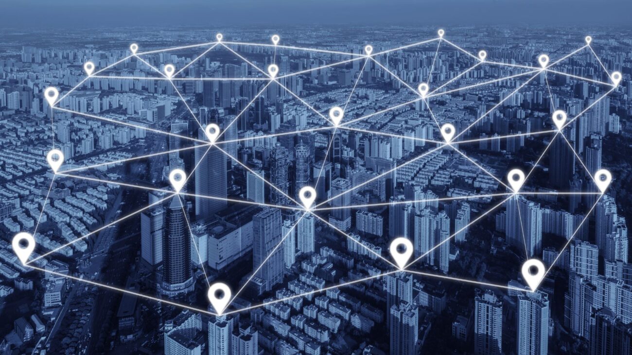 City with network